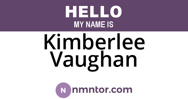 Kimberlee Vaughan