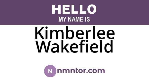 Kimberlee Wakefield