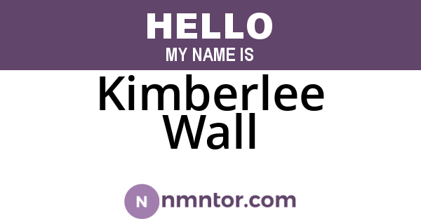 Kimberlee Wall