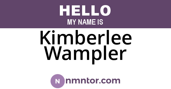 Kimberlee Wampler