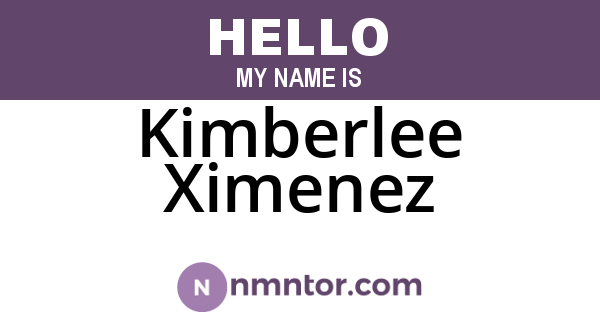 Kimberlee Ximenez
