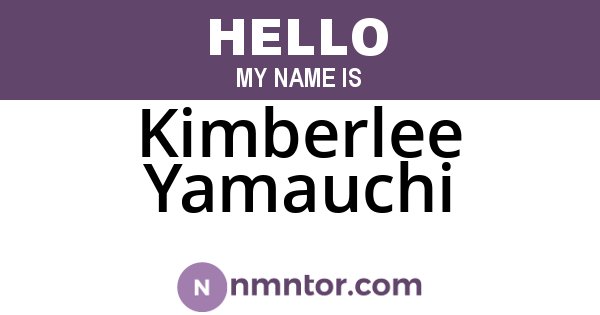 Kimberlee Yamauchi