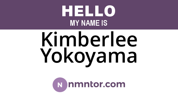 Kimberlee Yokoyama