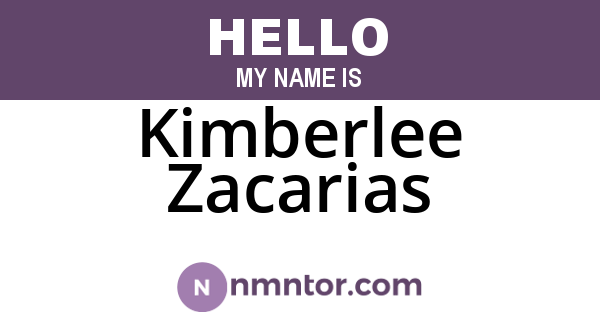 Kimberlee Zacarias