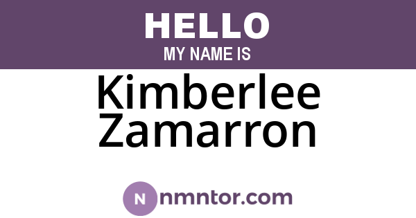 Kimberlee Zamarron