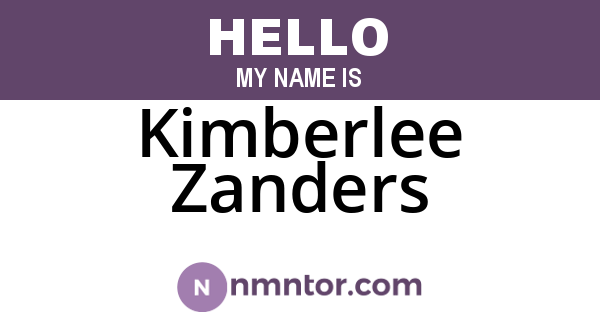 Kimberlee Zanders