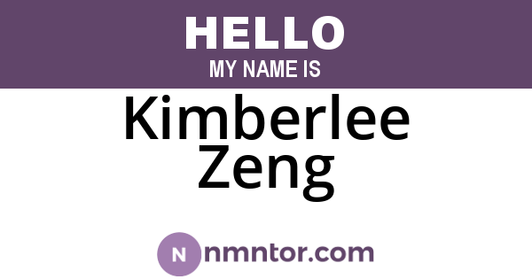 Kimberlee Zeng