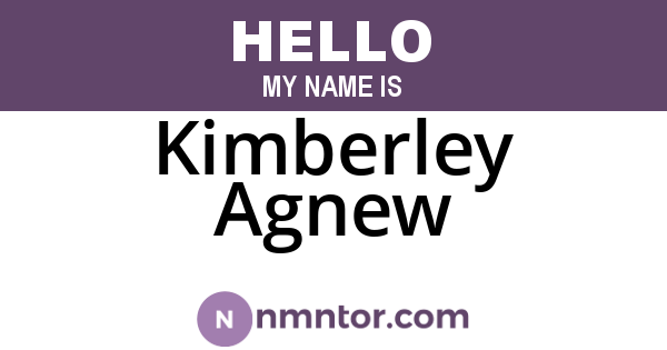Kimberley Agnew