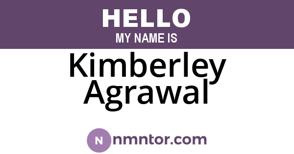 Kimberley Agrawal