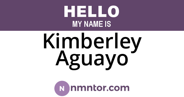 Kimberley Aguayo