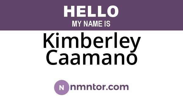Kimberley Caamano