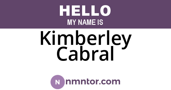 Kimberley Cabral