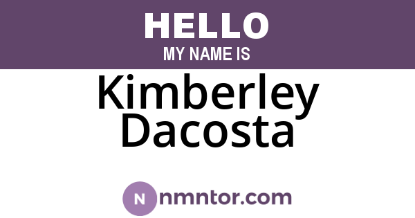 Kimberley Dacosta
