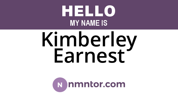 Kimberley Earnest