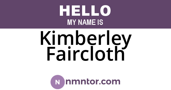 Kimberley Faircloth