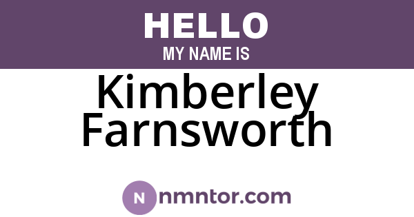 Kimberley Farnsworth