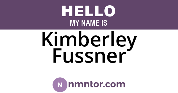 Kimberley Fussner