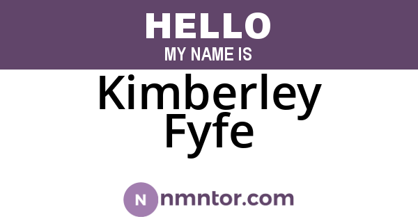 Kimberley Fyfe