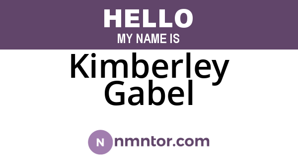 Kimberley Gabel