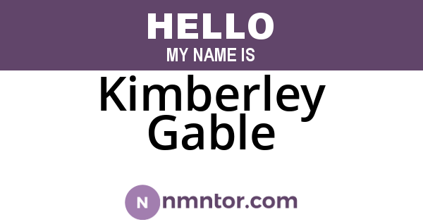 Kimberley Gable