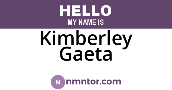 Kimberley Gaeta