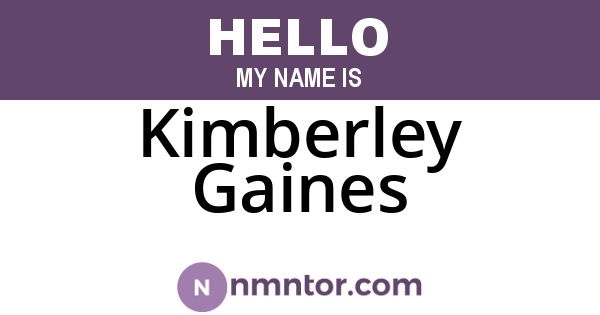 Kimberley Gaines
