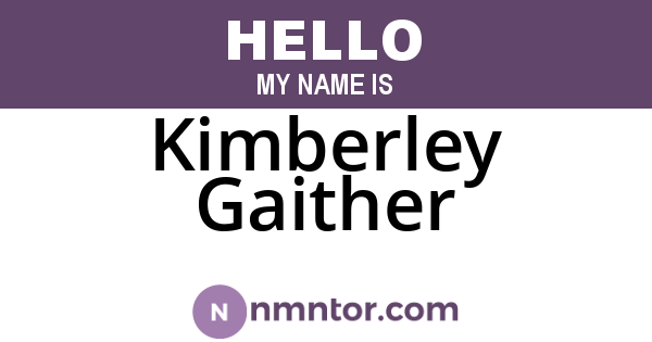 Kimberley Gaither
