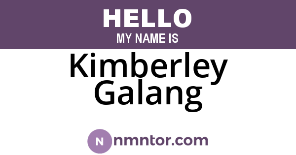 Kimberley Galang