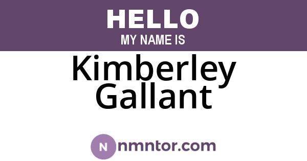 Kimberley Gallant