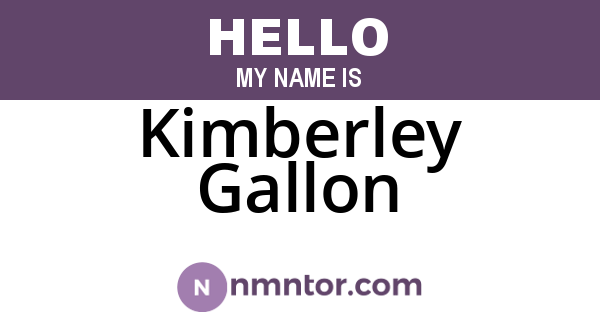 Kimberley Gallon
