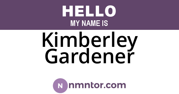 Kimberley Gardener