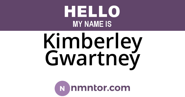 Kimberley Gwartney