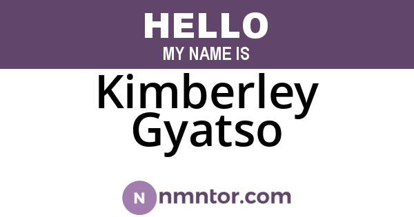 Kimberley Gyatso