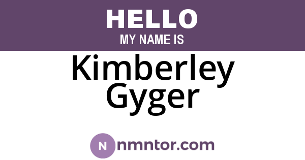 Kimberley Gyger