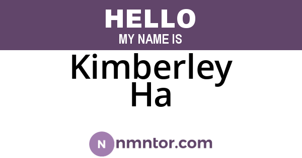 Kimberley Ha