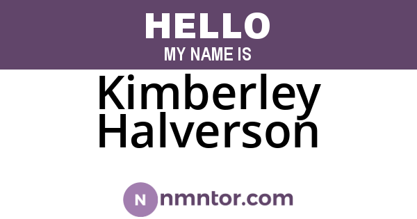 Kimberley Halverson