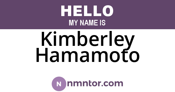Kimberley Hamamoto