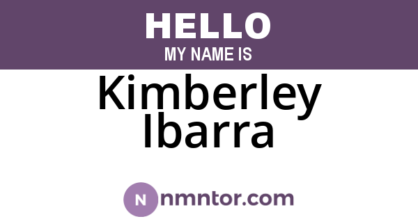 Kimberley Ibarra