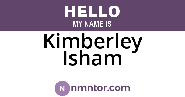 Kimberley Isham
