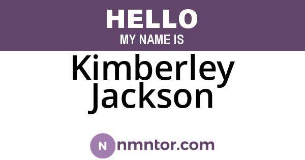 Kimberley Jackson