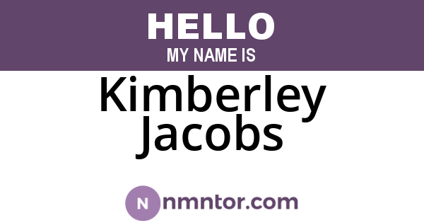 Kimberley Jacobs