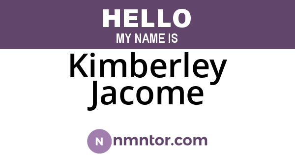 Kimberley Jacome