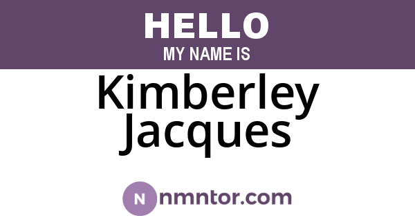 Kimberley Jacques