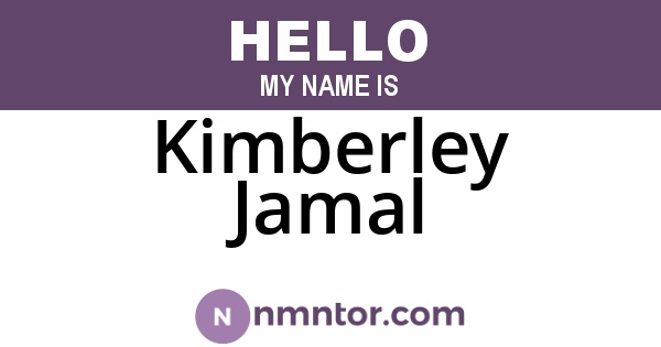 Kimberley Jamal