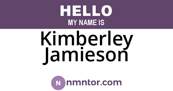 Kimberley Jamieson