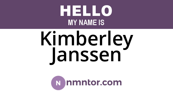 Kimberley Janssen