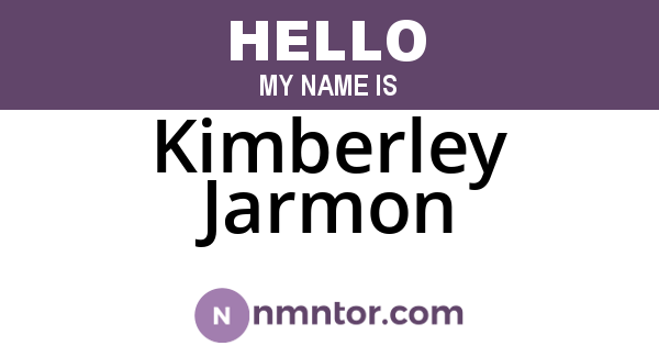 Kimberley Jarmon