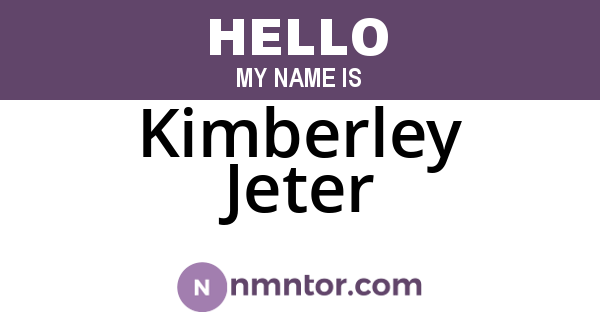 Kimberley Jeter