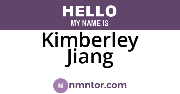 Kimberley Jiang