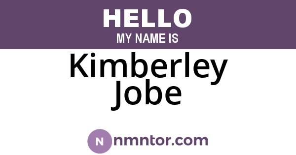 Kimberley Jobe